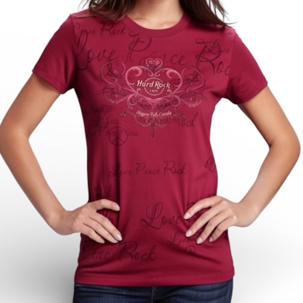 HARD ROCK CAFE Couture Niagara Falls Pink Graphic Tee